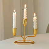 Maxbell Metal Candle Holder Candle Stick Holder for Festival Anniversary Living Room Gold