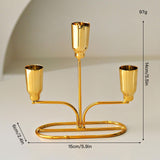 Maxbell Metal Candle Holder Candle Stick Holder for Festival Anniversary Living Room Gold