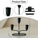 Maxbell Metal Candle Holder Candle Stick Holder for Festival Anniversary Living Room Black