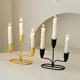 Maxbell Metal Candle Holder Candle Stick Holder for Festival Anniversary Living Room Black