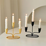 Maxbell Metal Candle Holder Candle Stick Holder for Festival Anniversary Living Room Black