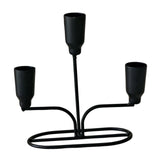 Maxbell Metal Candle Holder Candle Stick Holder for Festival Anniversary Living Room Black