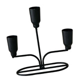 Maxbell Metal Candle Holder Candle Stick Holder for Festival Anniversary Living Room Black