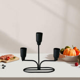 Maxbell Metal Candle Holder Candle Stick Holder for Festival Anniversary Living Room Black