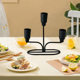 Maxbell Metal Candle Holder Candle Stick Holder for Festival Anniversary Living Room Black
