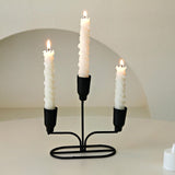 Maxbell Metal Candle Holder Candle Stick Holder for Festival Anniversary Living Room Black