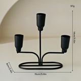Maxbell Metal Candle Holder Candle Stick Holder for Festival Anniversary Living Room Black