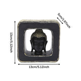 Maxbell Buddha Head Statue Resin Buddhist Sculpture for Living Room Table Decoration
