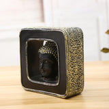 Maxbell Buddha Head Statue Resin Buddhist Sculpture for Living Room Table Decoration