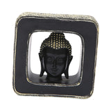 Maxbell Buddha Head Statue Resin Buddhist Sculpture for Living Room Table Decoration