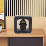 Maxbell Buddha Head Statue Resin Buddhist Sculpture for Living Room Table Decoration