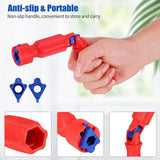 Maxbell Toilet Seat Repair Wrench Easy Loosening Nonslip Handle Handheld 17/13/10 mm