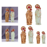 Maxbell Western Character Figurine Religious Sculpture for Desk Office Bedside Table 15cm Golden