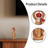 Maxbell Western Character Figurine Religious Sculpture for Desk Office Bedside Table 15cm Golden