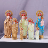 Maxbell Western Character Figurine Religious Sculpture for Desk Office Bedside Table 15cm Luminous