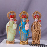 Maxbell Western Character Figurine Religious Sculpture for Desk Office Bedside Table 15cm Luminous