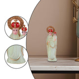 Maxbell Western Character Figurine Religious Sculpture for Desk Office Bedside Table 15cm Luminous