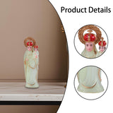 Maxbell Western Character Figurine Religious Sculpture for Desk Office Bedside Table 15cm Luminous