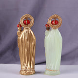 Maxbell Western Character Figurine Religious Sculpture for Desk Office Bedside Table 10cm Luminous