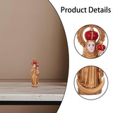 Maxbell Western Character Figurine Religious Sculpture for Desk Office Bedside Table 6.5cm Golden