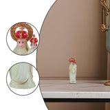 Maxbell Western Character Figurine Religious Sculpture for Desk Office Bedside Table 6.5cm Luminous