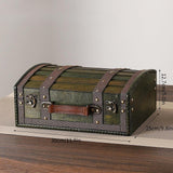 Maxbell Treasure Chest Wooden Home Decor Collection Handcrafted Table Decorative Box Green