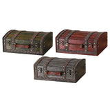 Maxbell Treasure Chest Wooden Home Decor Collection Handcrafted Table Decorative Box Green