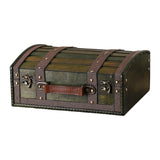 Maxbell Treasure Chest Wooden Home Decor Collection Handcrafted Table Decorative Box Green