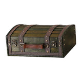 Maxbell Treasure Chest Wooden Home Decor Collection Handcrafted Table Decorative Box Green