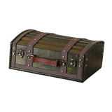 Maxbell Treasure Chest Wooden Home Decor Collection Handcrafted Table Decorative Box Green