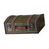 Maxbell Treasure Chest Wooden Home Decor Collection Handcrafted Table Decorative Box Green