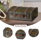 Maxbell Treasure Chest Wooden Home Decor Collection Handcrafted Table Decorative Box Green
