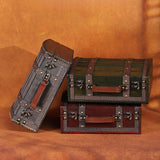 Maxbell Treasure Chest Wooden Home Decor Collection Handcrafted Table Decorative Box Green