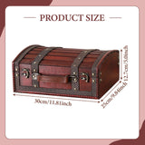 Maxbell Treasure Chest Wooden Home Decor Collection Handcrafted Table Decorative Box Red