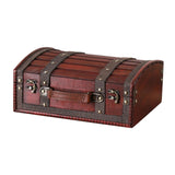 Maxbell Treasure Chest Wooden Home Decor Collection Handcrafted Table Decorative Box Red