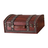Maxbell Treasure Chest Wooden Home Decor Collection Handcrafted Table Decorative Box Red