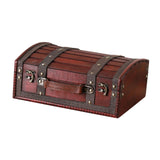 Maxbell Treasure Chest Wooden Home Decor Collection Handcrafted Table Decorative Box Red