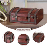 Maxbell Treasure Chest Wooden Home Decor Collection Handcrafted Table Decorative Box Red