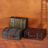 Maxbell Treasure Chest Wooden Home Decor Collection Handcrafted Table Decorative Box Red
