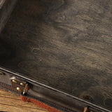 Maxbell Treasure Chest Wooden Home Decor Collection Handcrafted Table Decorative Box Red