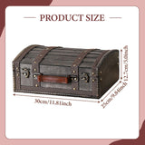 Maxbell Treasure Chest Wooden Home Decor Collection Handcrafted Table Decorative Box Grey