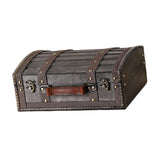 Maxbell Treasure Chest Wooden Home Decor Collection Handcrafted Table Decorative Box Grey