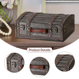 Maxbell Treasure Chest Wooden Home Decor Collection Handcrafted Table Decorative Box Grey