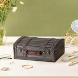 Maxbell Treasure Chest Wooden Home Decor Collection Handcrafted Table Decorative Box Grey