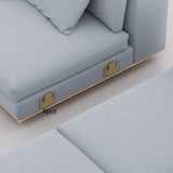 Maxbell 4 Pieces Sectional Couch Connectors Accessory for Living Room Bedroom Office Gold