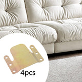 Maxbell 4 Pieces Sectional Couch Connectors Accessory for Living Room Bedroom Office Gold