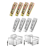 Maxbell 2 Pieces Sofa Armrest Connector Sofa Connectors Sturdy Accs Silver White