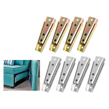 Maxbell 2 Pieces Sofa Armrest Connector Sofa Connectors Sturdy Accs Silver White