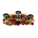 Maxbell Hydrangea Candle Holder Decoration Candlestick for Valentine's Day Fireplace