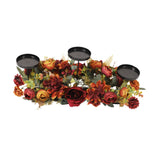 Maxbell Hydrangea Candle Holder Decoration Candlestick for Valentine's Day Fireplace